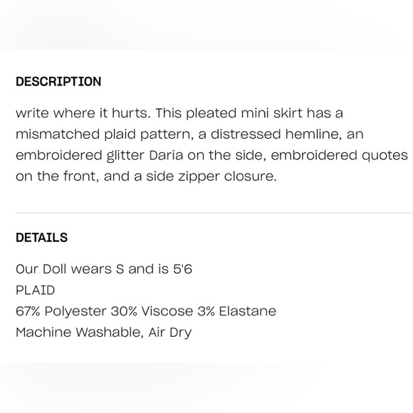 ✨🆕Dolls Kill x Daria 90s Cynic Plaid Skirt Size Small!BNWT!SOLD OUT!Sz S! - Picture 6 of 6